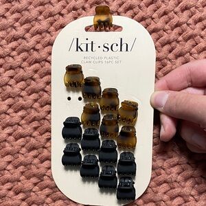 Kitsch Hair Claw Clips - Black and Brown Set